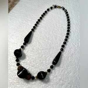 Vintage Black Chocker with Small Crystal Beads